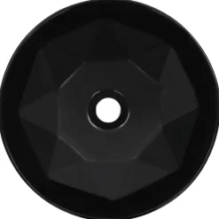 vidaXL Lavabo 36x14 cm cerámica Negro New