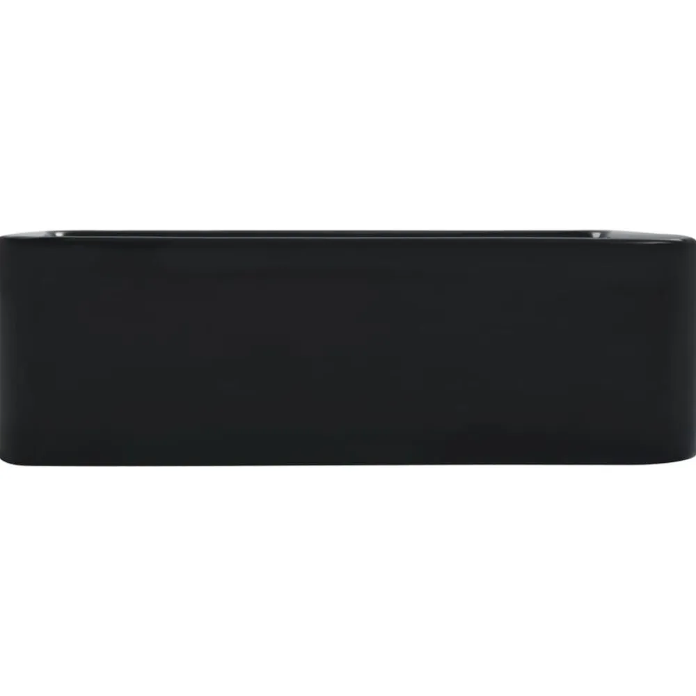 vidaXL Lavabo 40x30x13 cm cerámica Negro New