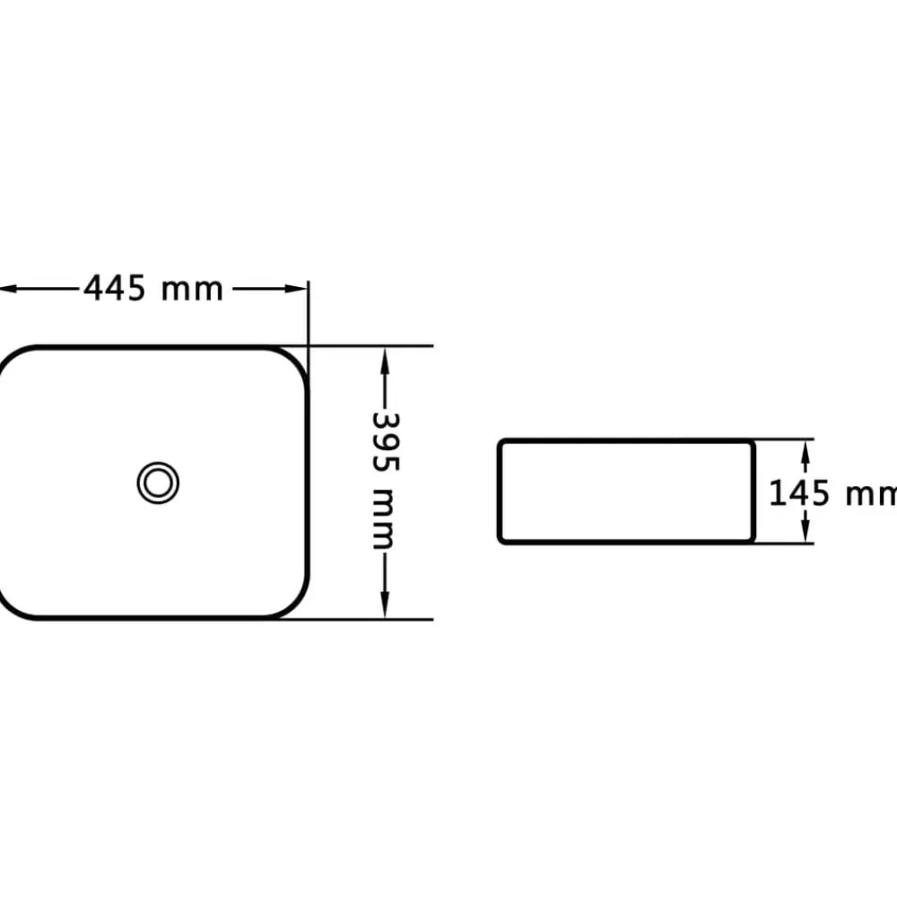 vidaXL Lavabo 44,5x39,5x14,5 cm cerámica Blanco Online