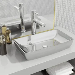 vidaXL Fontanería-Lavabo 71x38x13,5 cm cerámica