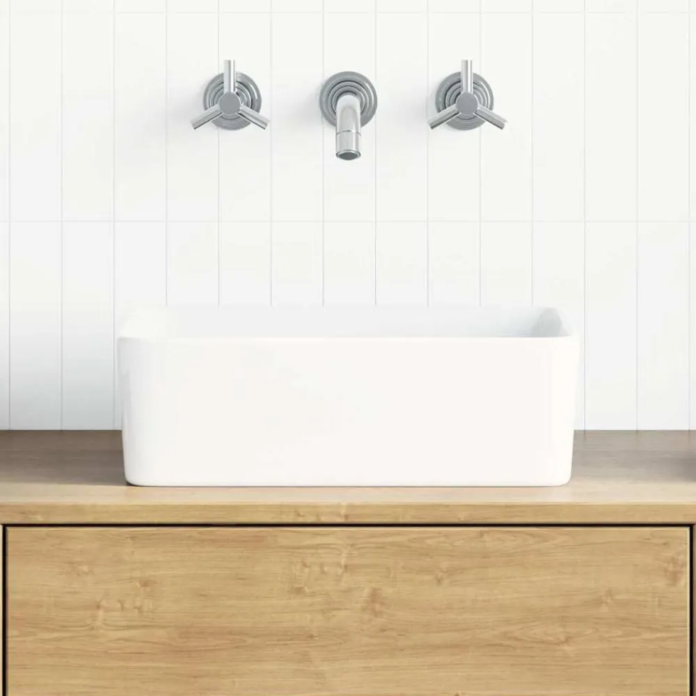 vidaXL Lavabo 40x30x13 cm cerámica Blanco Online