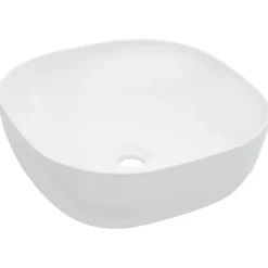 vidaXL Lavabo 42,5x42,5x14,5 cm cerámica Blanco New