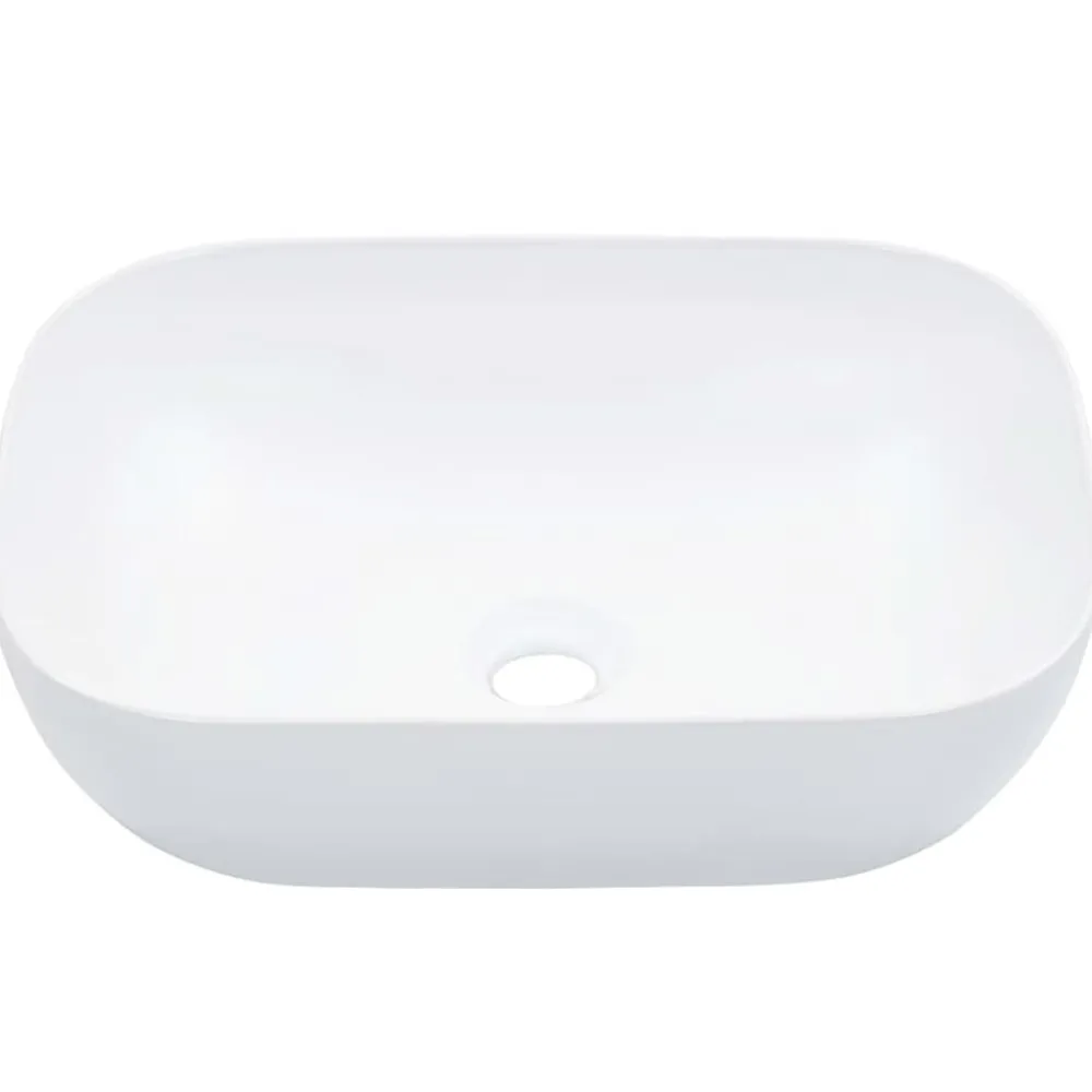 vidaXL Lavabo 45,5x32x13 cm cerámica Blanco New