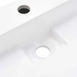 vidaXL Lavabo 50x38x13 cm resina mineral/mármol blanco Discount