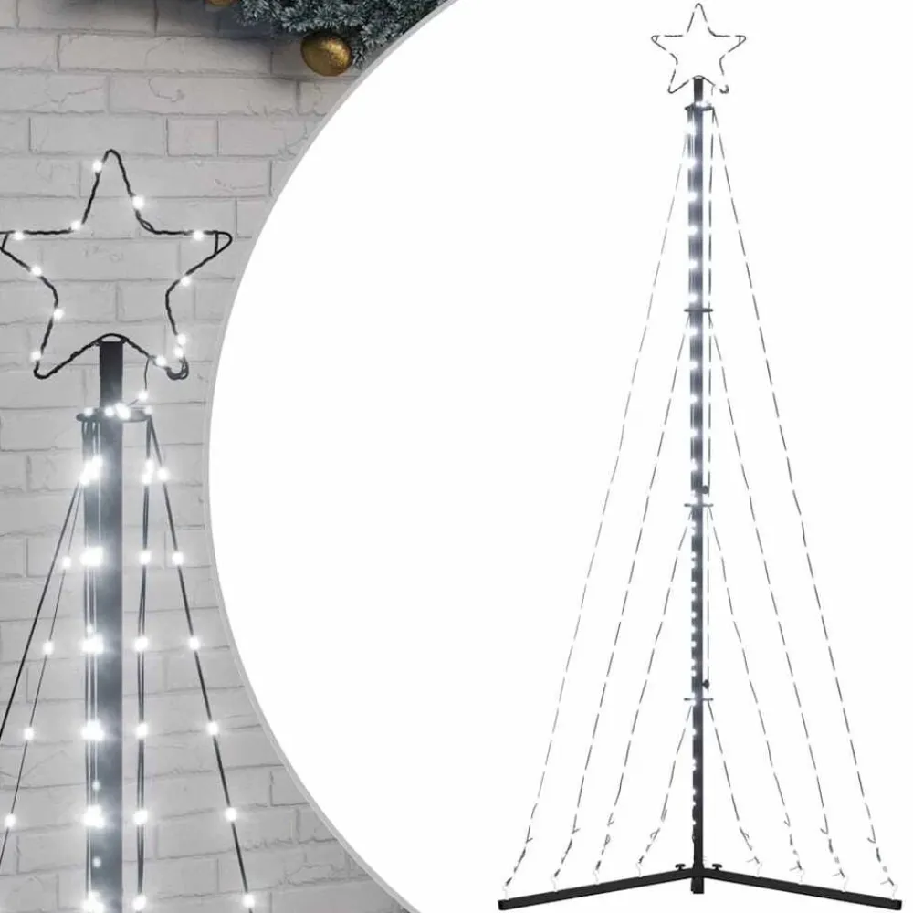vidaXL LED para árbol de Navidad 339 LEDs blanco frío 182 cm Blanco frío New