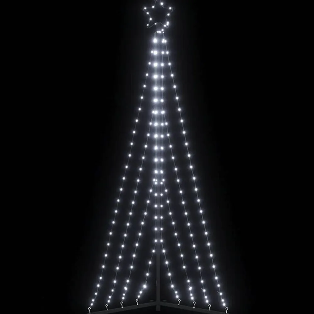 vidaXL LED para árbol de Navidad 339 LEDs blanco frío 182 cm Blanco frío New