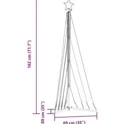 vidaXL LED para árbol de Navidad 339 LEDs blanco frío 182 cm Blanco frío New