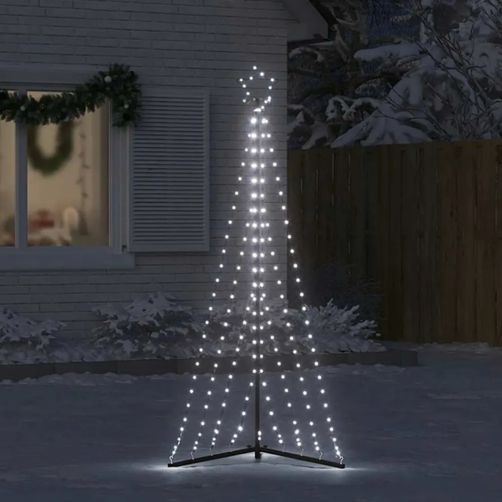 vidaXL LED para árbol de Navidad 339 LEDs blanco frío 182 cm Blanco frío New