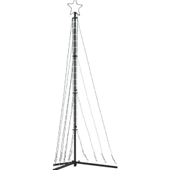vidaXL LED para árbol de Navidad 339 LEDs blanco frío 182 cm Blanco frío New