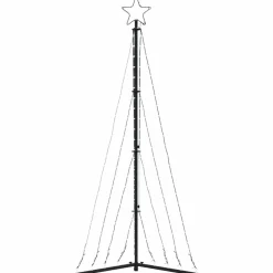 vidaXL LED para árbol de Navidad 339 LEDs blanco frío 182 cm Blanco frío New