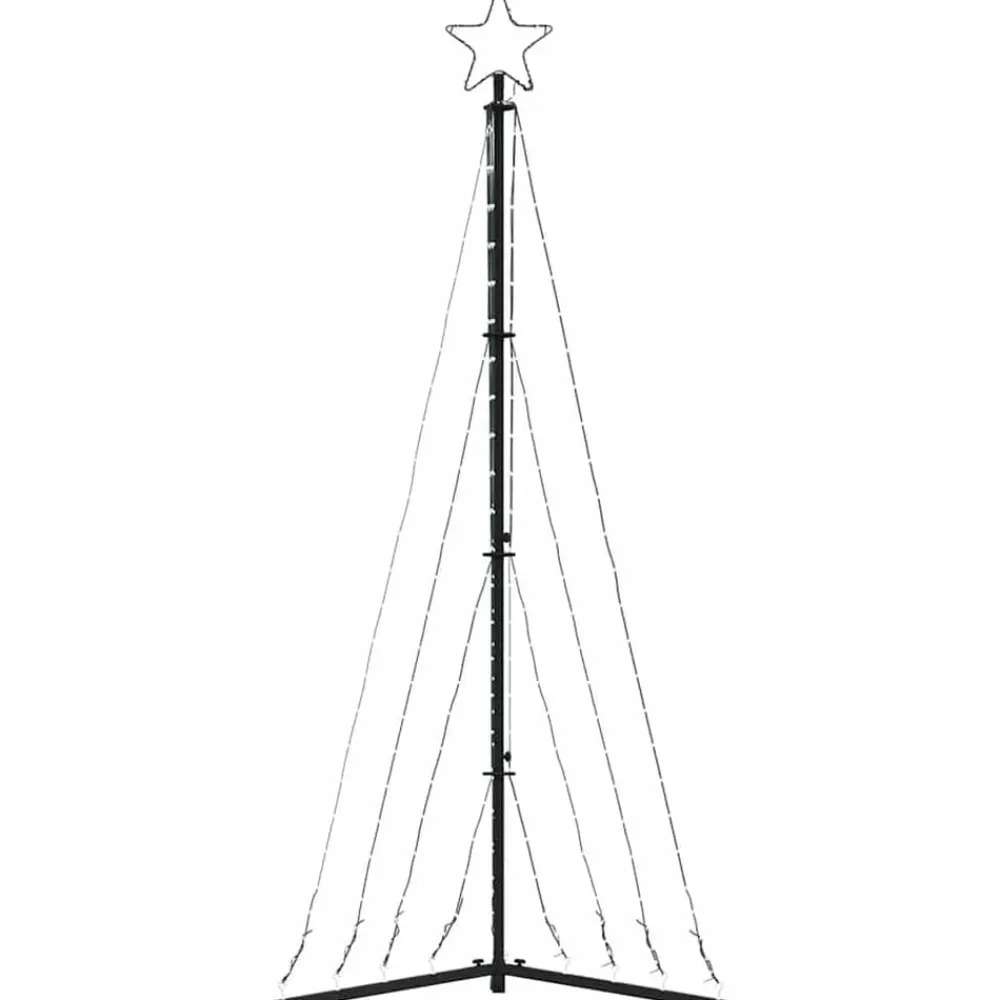 vidaXL LED para árbol de Navidad 339 LEDs blanco frío 182 cm Blanco frío New