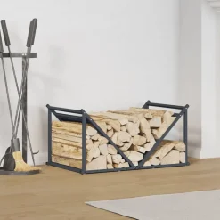 vidaXL Accesorios Para Hornos De Leña Y Chimeneas-Leñero 70x43x34,5 cm Acero laminado en frío