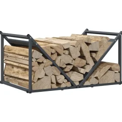 vidaXL Accesorios Para Hornos De Leña Y Chimeneas-Leñero 70x43x34,5 cm Acero laminado en frío
