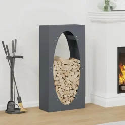 vidaXL Leñero 50x23x100 cm Acero laminado en frío Antracita Outlet