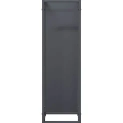 vidaXL Leñero 25x25x80 cm Acero laminado en frío Antracita