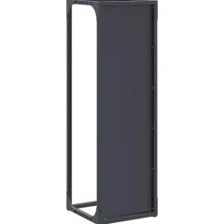 vidaXL Leñero 25x25x80 cm Acero laminado en frío Antracita