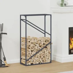 vidaXL Accesorios Para Hornos De Leña Y Chimeneas-Leñero 60x25x100 cm Acero laminado en frío