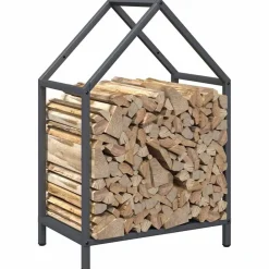 vidaXL Leñero 40x25x60 cm Acero laminado en frío Antracita