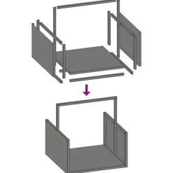 vidaXL Accesorios Para Hornos De Leña Y Chimeneas-Leñero 40x40x40 cm Acero laminado en frío