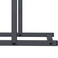 vidaXL Leñero 50x25x60 cm Acero laminado en frío Antracita New