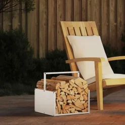 vidaXL Accesorios Para Hornos De Leña Y Chimeneas-Leñero 40x40x40 cm Acero laminado en frío