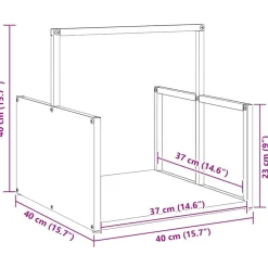 vidaXL Accesorios Para Hornos De Leña Y Chimeneas-Leñero 40x40x40 cm Acero laminado en frío