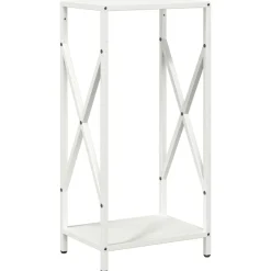 vidaXL Leñero 34x25x70 cm Acero laminado en frío Blanco