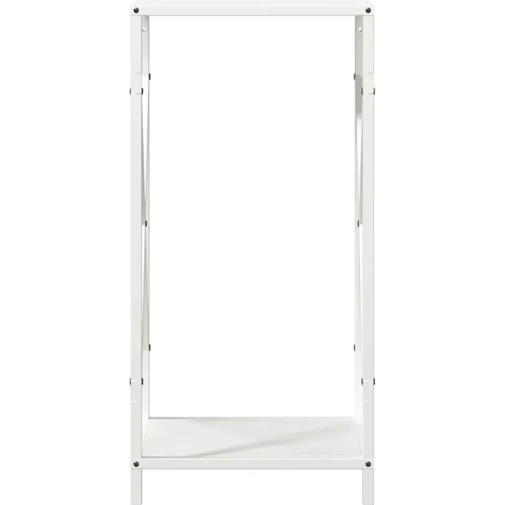 vidaXL Leñero 34x25x70 cm Acero laminado en frío Blanco