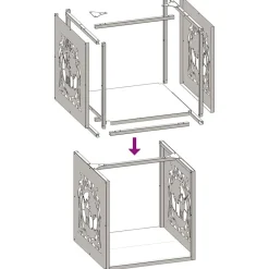 vidaXL Accesorios Para Hornos De Leña Y Chimeneas-Leñero 40x40x40 cm Acero laminado en frío
