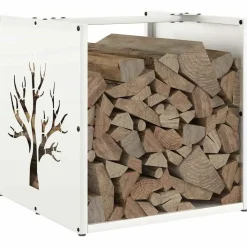 vidaXL Accesorios Para Hornos De Leña Y Chimeneas-Leñero 40x40x40 cm Acero laminado en frío