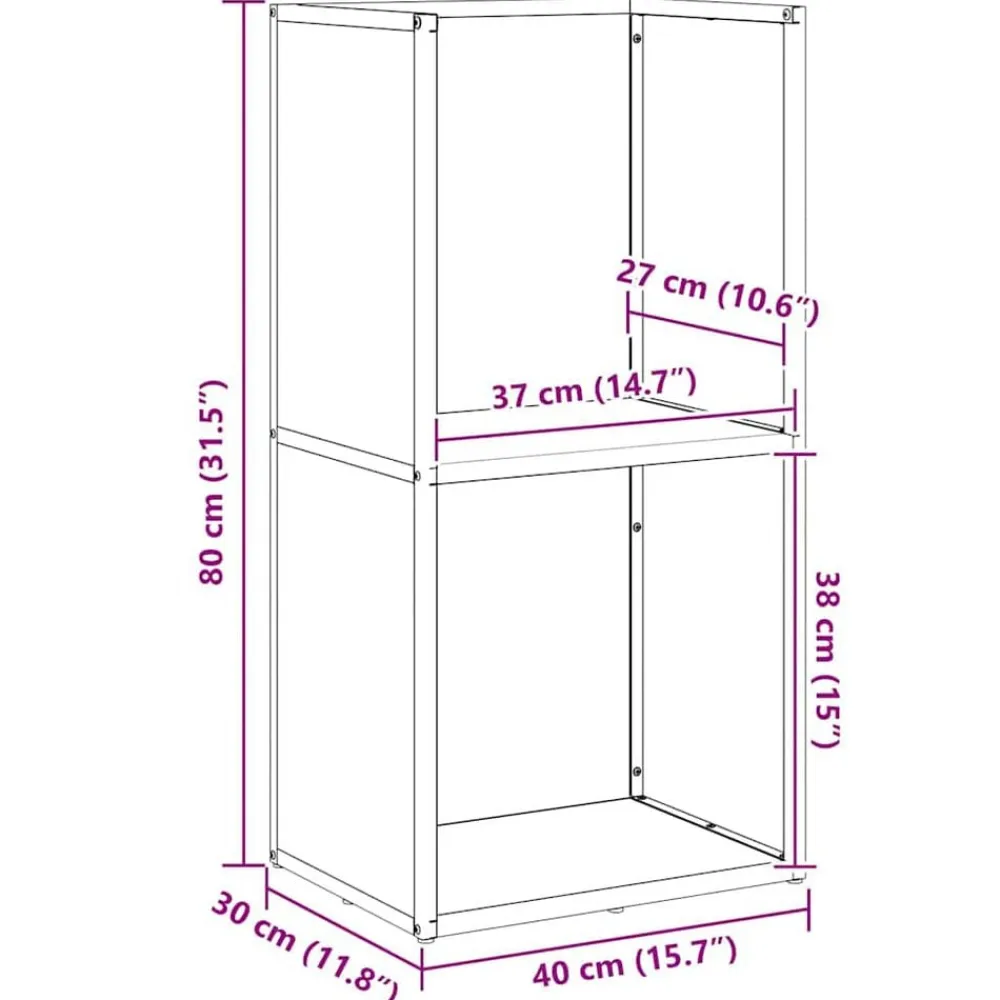 vidaXL Leñero 40x30x80 cm Acero laminado en frío Blanco Sale