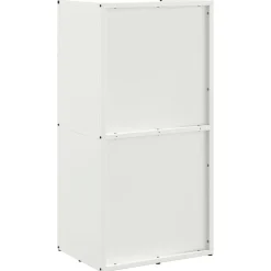 vidaXL Leñero 40x30x80 cm Acero laminado en frío Blanco Sale
