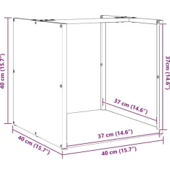 vidaXL Leñero 40x40x40 cm Acero laminado en frío Blanco Best