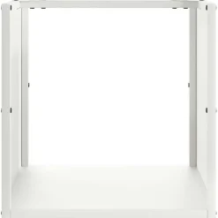 vidaXL Leñero 40x40x40 cm Acero laminado en frío Blanco Best