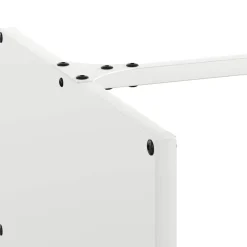 vidaXL Leñero 40x40x40 cm Acero laminado en frío Blanco Best