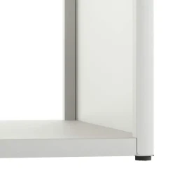 vidaXL Leñero 40x40x40 cm Acero laminado en frío Blanco Best