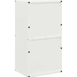 vidaXL Leñero 40x30x75 cm Acero laminado en frío Blanco Sale