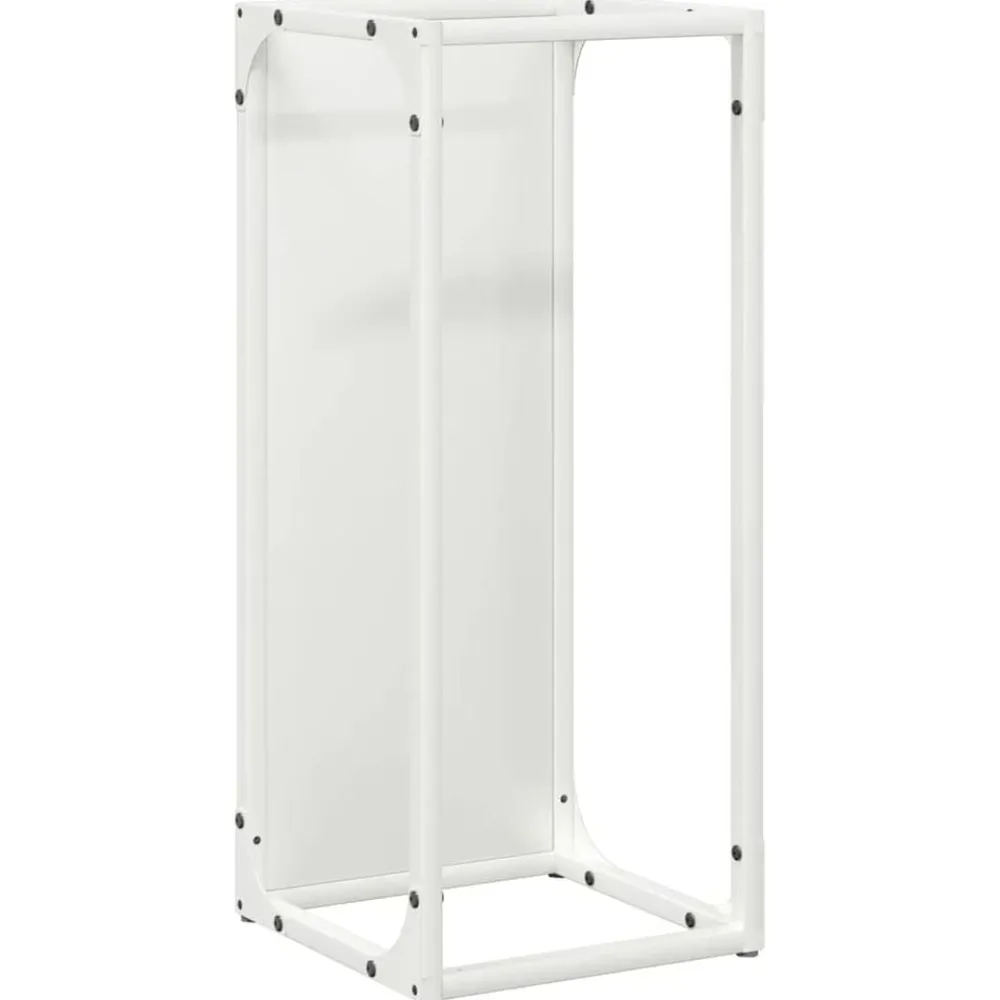vidaXL Leñero 25x25x60 cm Acero laminado en frío Blanco Online