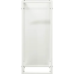 vidaXL Leñero 25x25x60 cm Acero laminado en frío Blanco Online