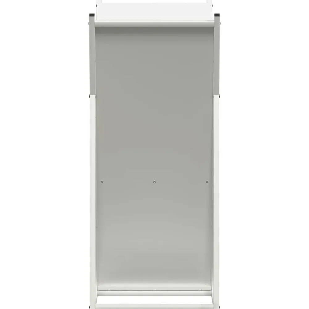 vidaXL Leñero 69,5x35x81 cm Acero laminado en frío Blanco Clearance
