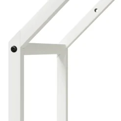 vidaXL Leñero 40x25x60 cm Acero laminado en frío Blanco Clearance