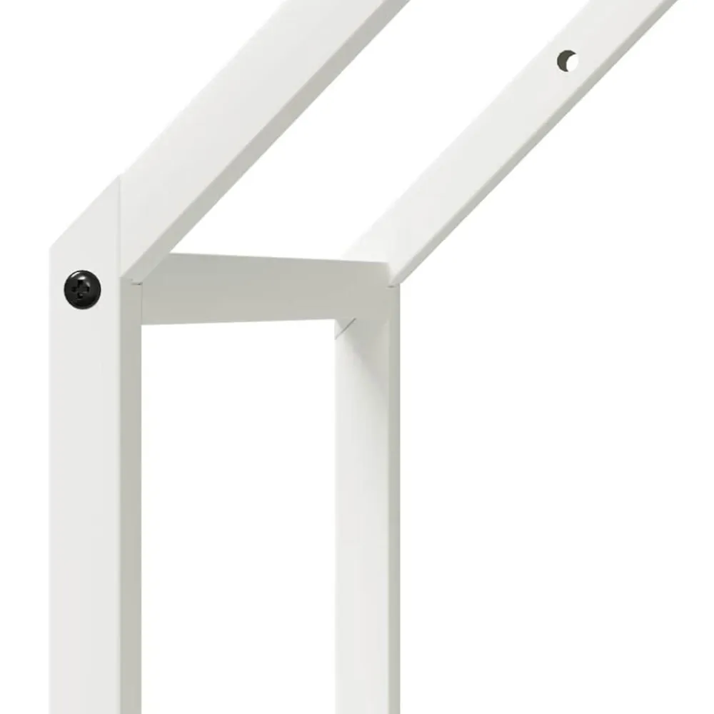 vidaXL Leñero 40x25x60 cm Acero laminado en frío Blanco Clearance