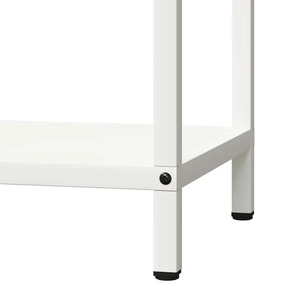 vidaXL Leñero 40x25x60 cm Acero laminado en frío Blanco Clearance