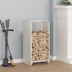 vidaXL Accesorios Para Hornos De Leña Y Chimeneas-Leñero 40x30x80 cm Acero laminado en frío