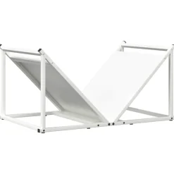 vidaXL Leñero 70x43x34,5 cm Acero laminado en frío Blanco