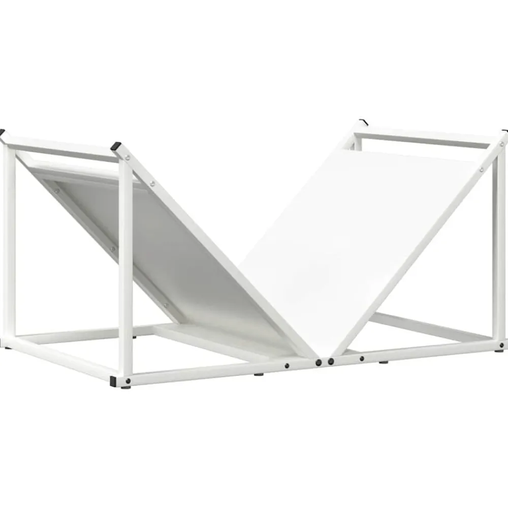 vidaXL Leñero 70x43x34,5 cm Acero laminado en frío Blanco