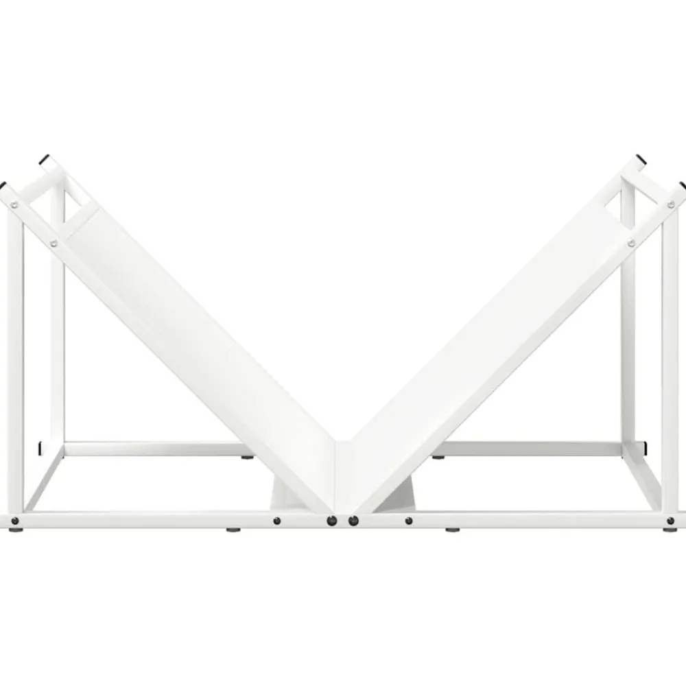 vidaXL Leñero 70x43x34,5 cm Acero laminado en frío Blanco