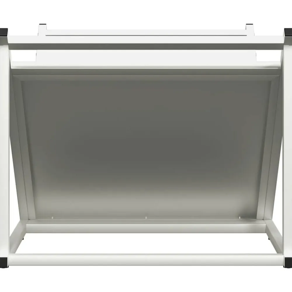 vidaXL Leñero 70x43x34,5 cm Acero laminado en frío Blanco