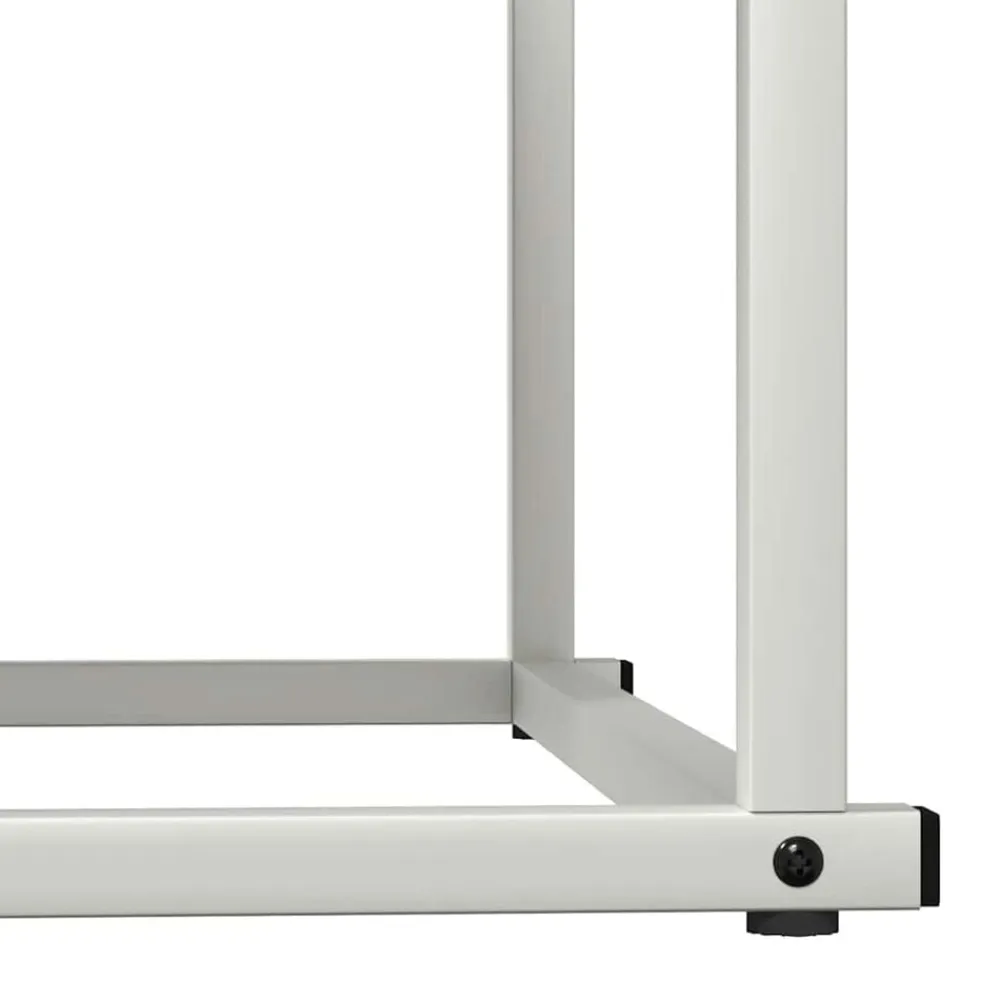 vidaXL Leñero 70x43x34,5 cm Acero laminado en frío Blanco