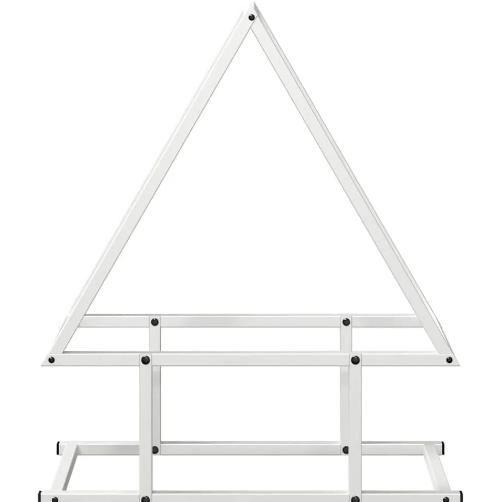 vidaXL Leñero 50x25x60 cm Acero laminado en frío Blanco Best